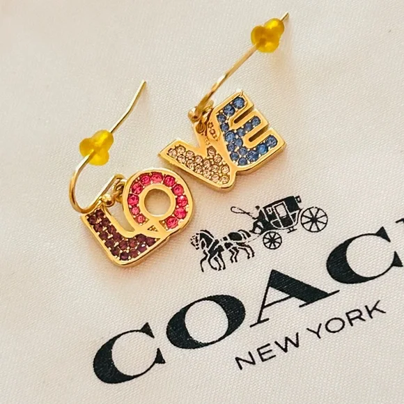 Coach Rainbow Love Earrings - Picture 2 of 12